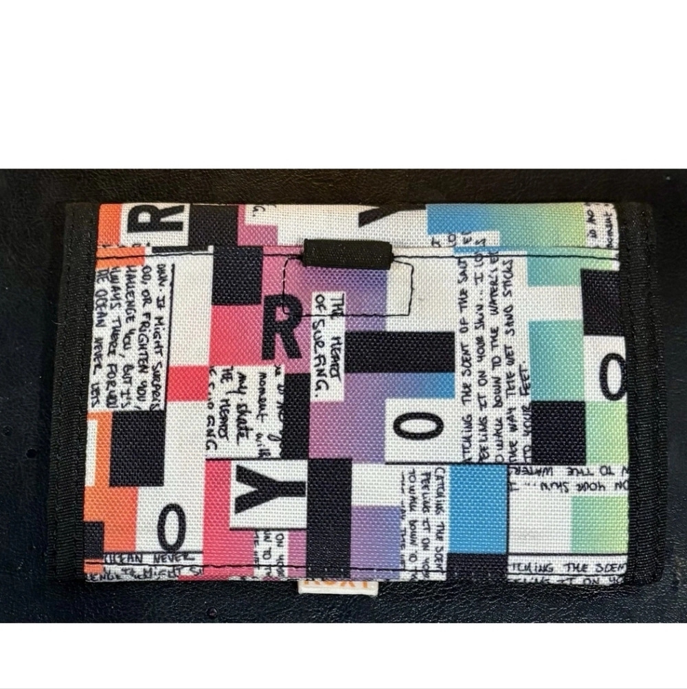 Roxy Patchwork Logo Wallet - Black, Pink, Blue, G… - image 2